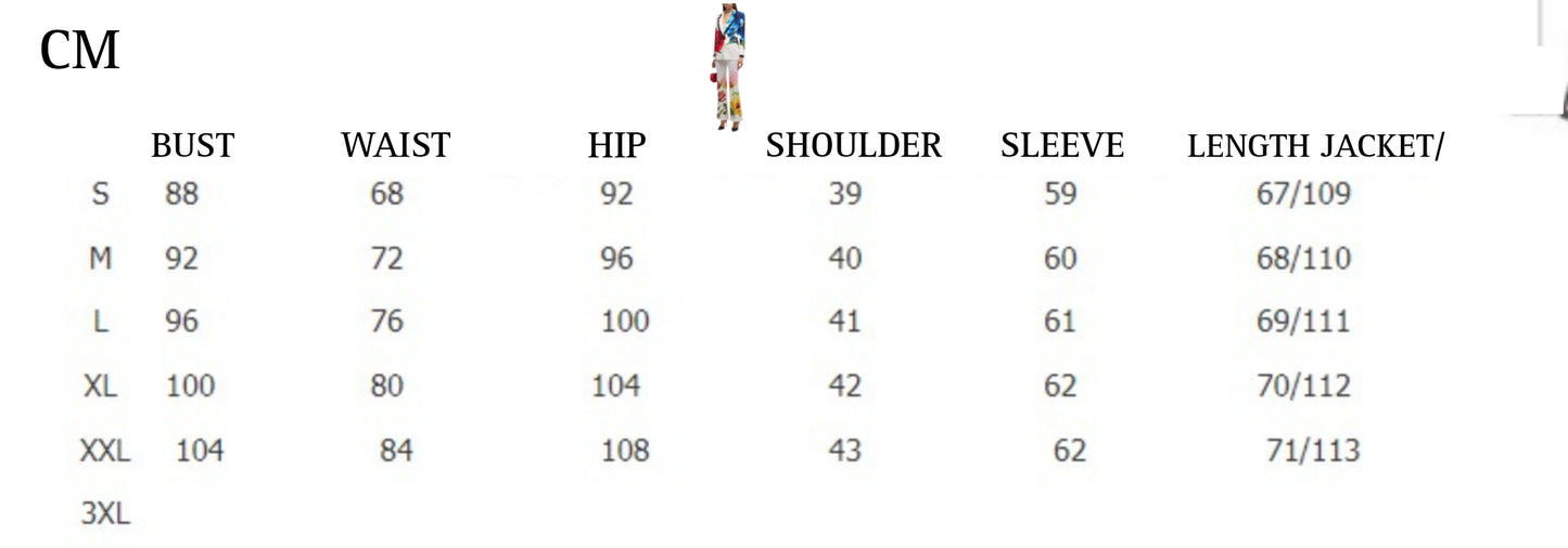 Blazer + pantalón estampado de flores