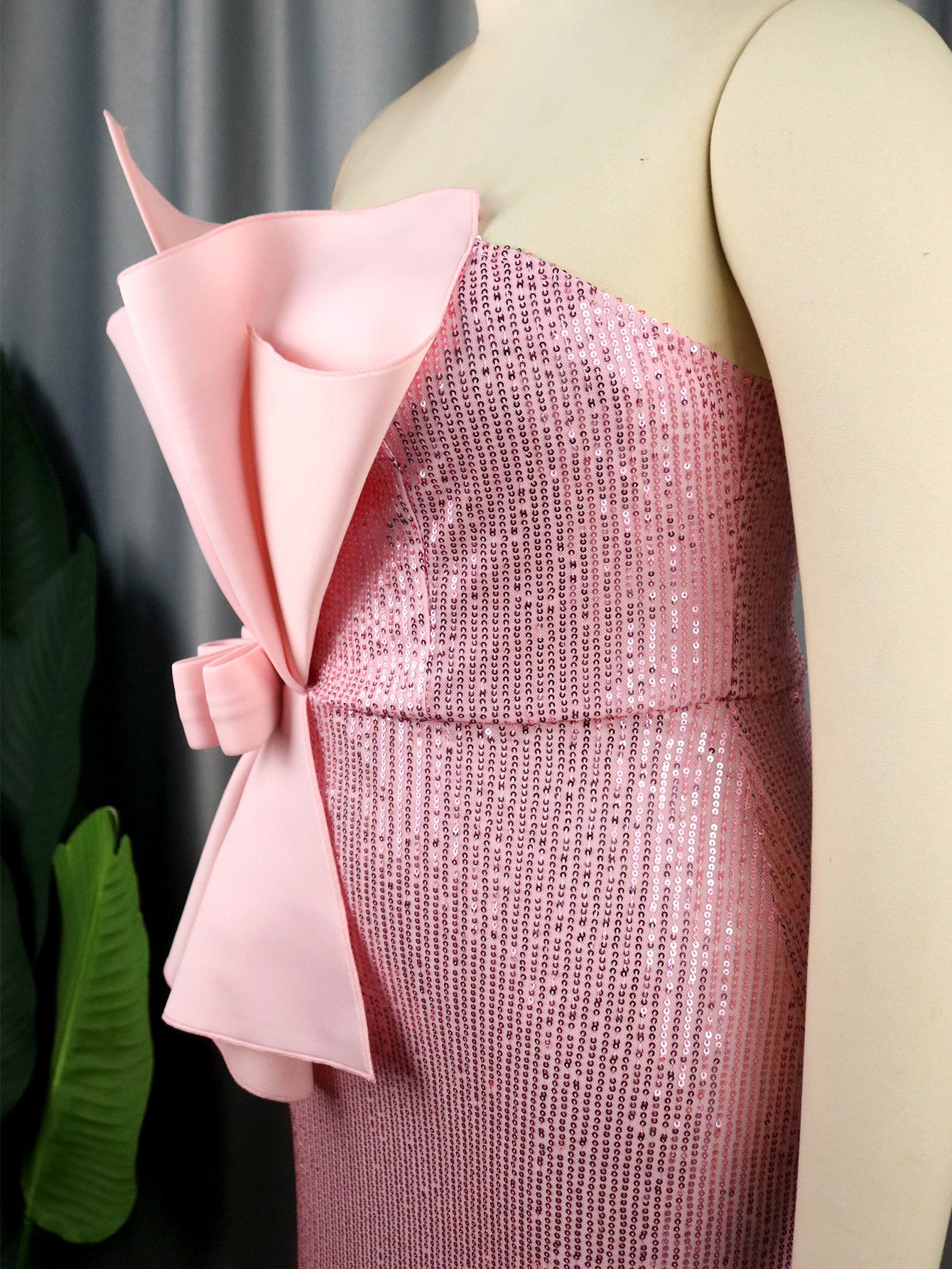 Vestido Rosa palo largo