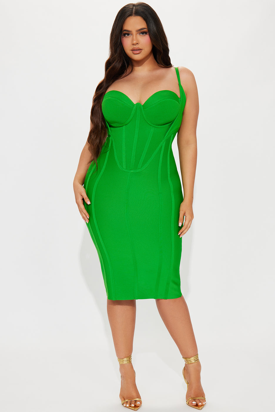 Vestido verde bandage corset style Bella