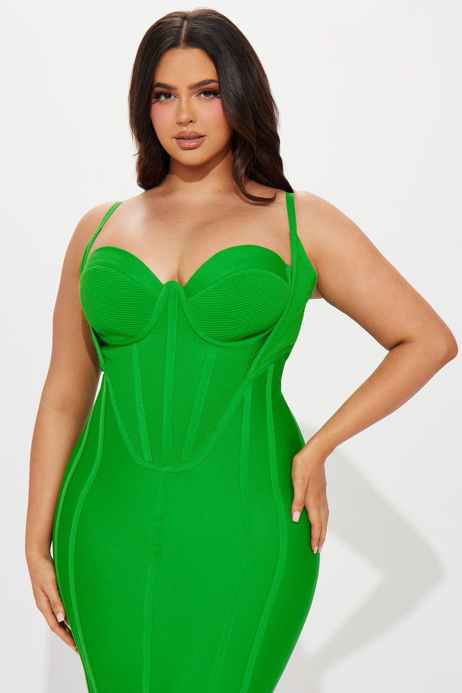 Vestido verde bandage corset style Bella