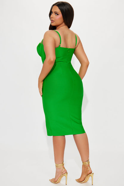 Vestido verde bandage corset style Bella