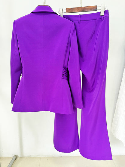 Conjunto blazer + pantalon color Lila,  disponible también en negro bajo pedido