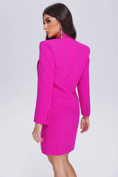 Blazer vestido color rosa