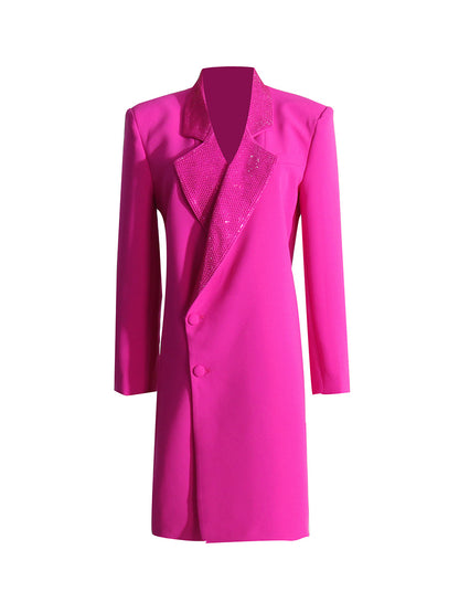 Blazer vestido color rosa