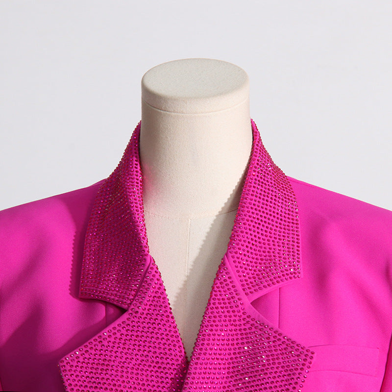 Blazer vestido color rosa