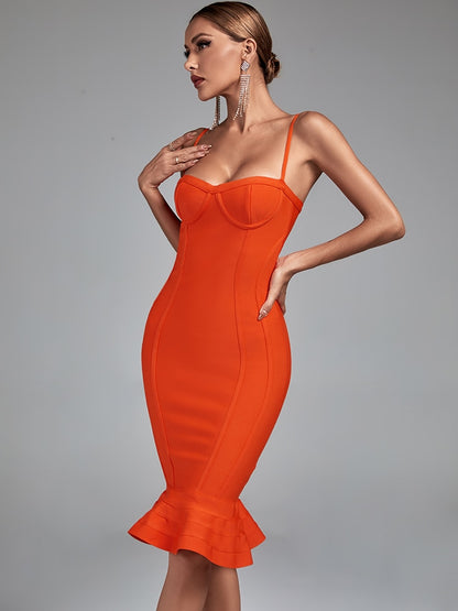 Vestido naranja vuelo