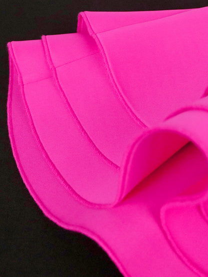 Precioso vestido color Rosa escote en V