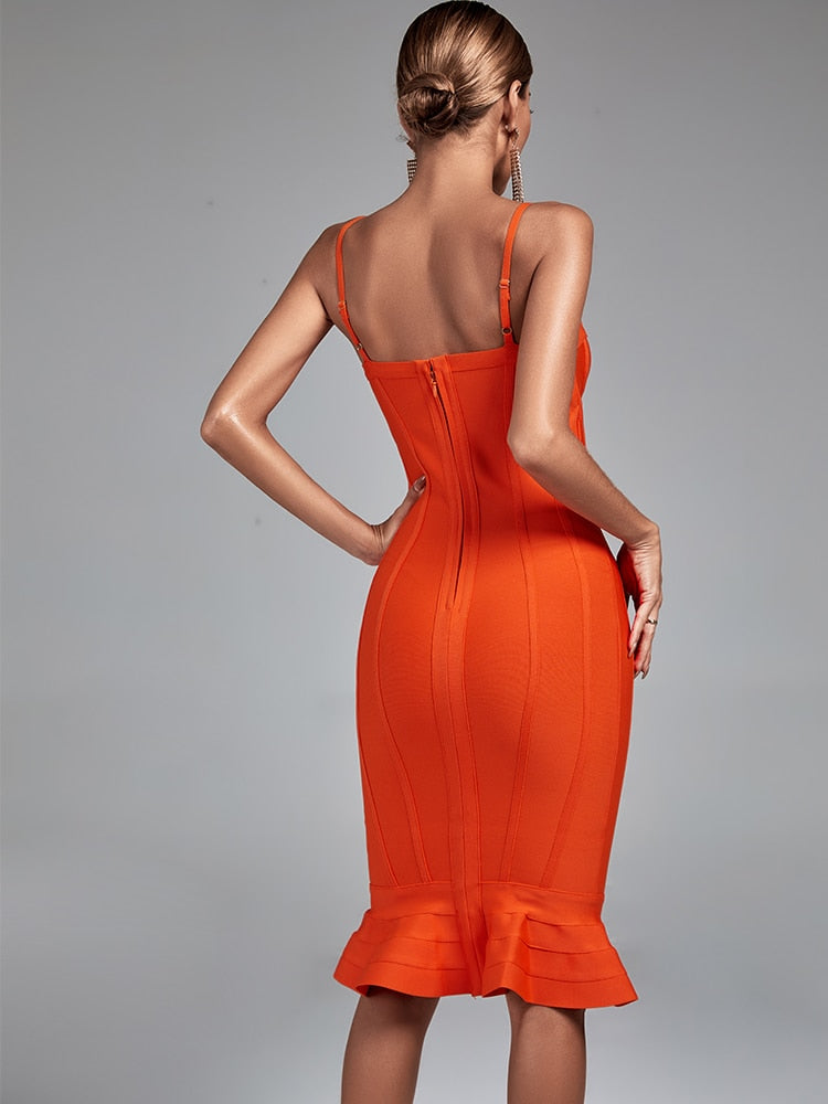 Vestido naranja vuelo