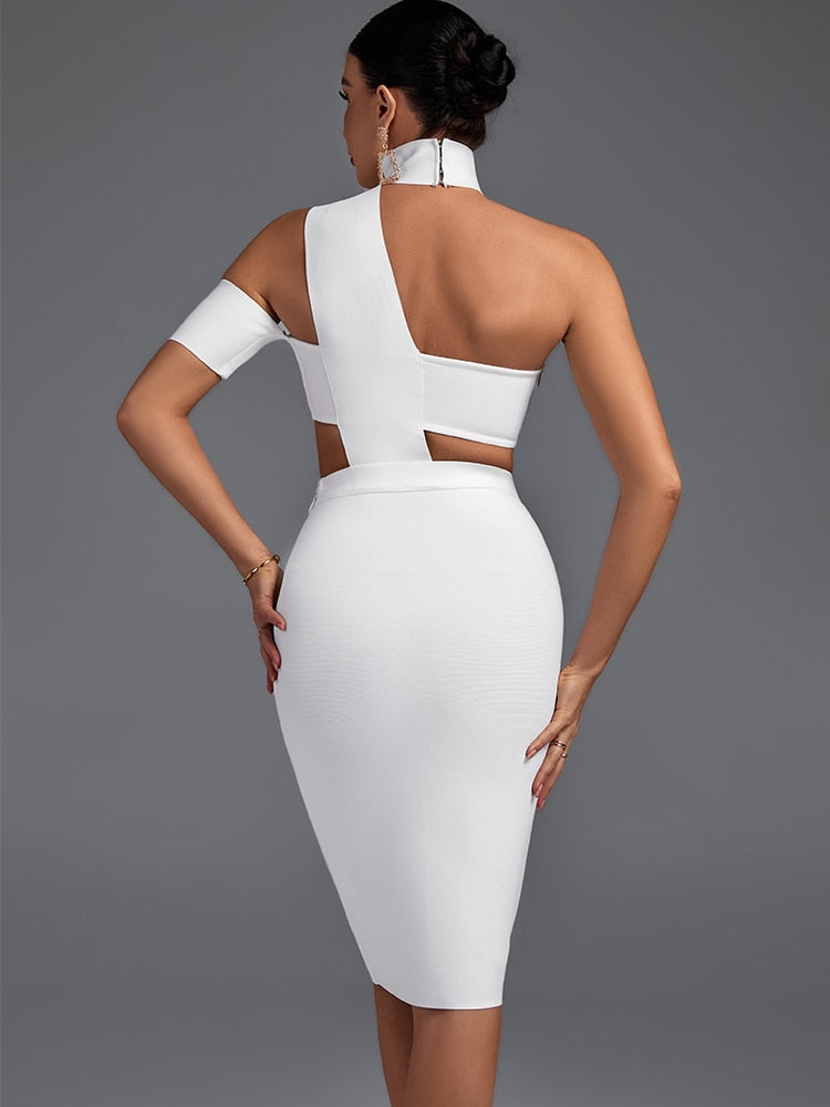 Vestido color blanco bandage