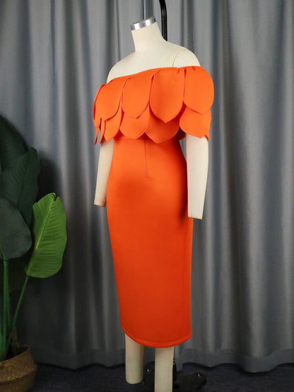 Vestido elegante naranja