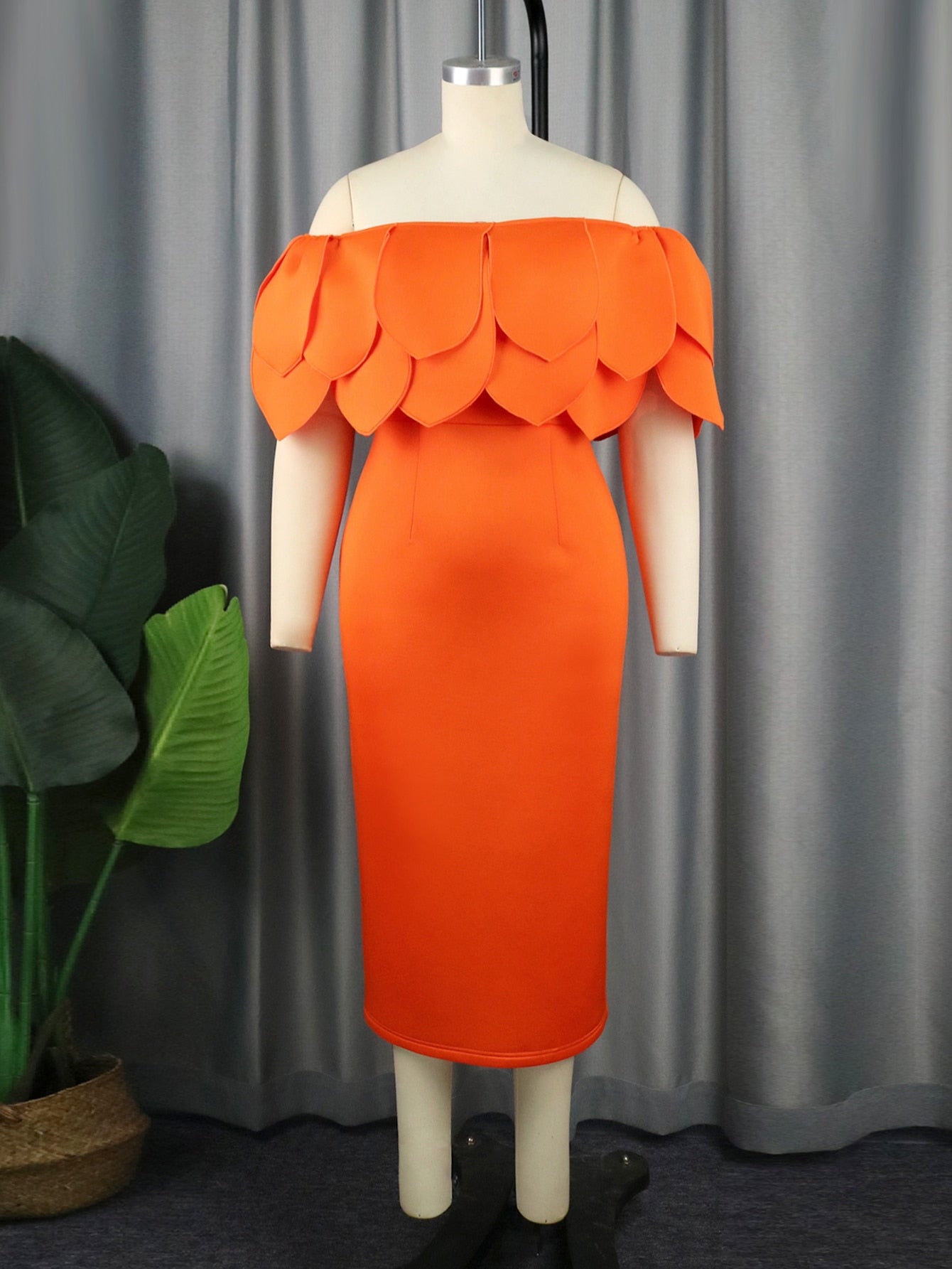 Vestido elegante naranja