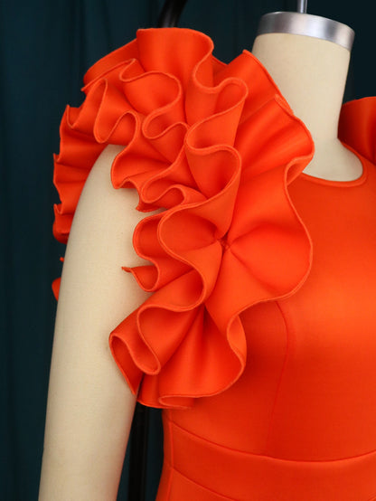 Vestido elegante color naranja