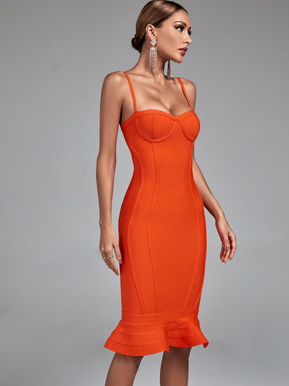 Vestido naranja vuelo