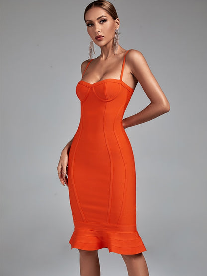 Vestido naranja vuelo