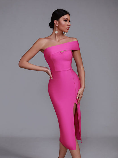 Vestido elegante rosa