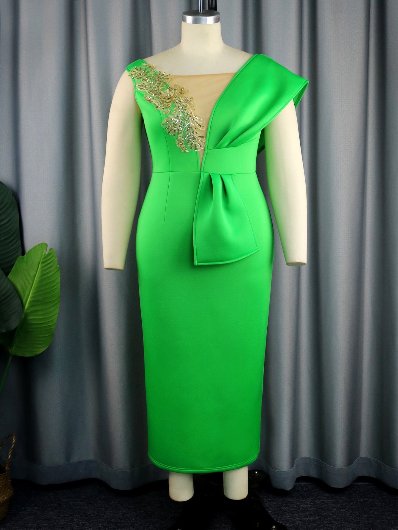 Vestido elegante color verde