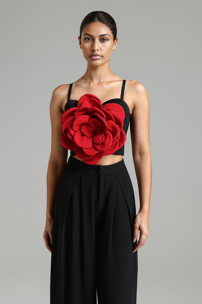 Top gala flor disponible en varios colores