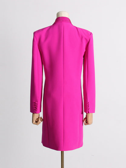 Blazer vestido color rosa