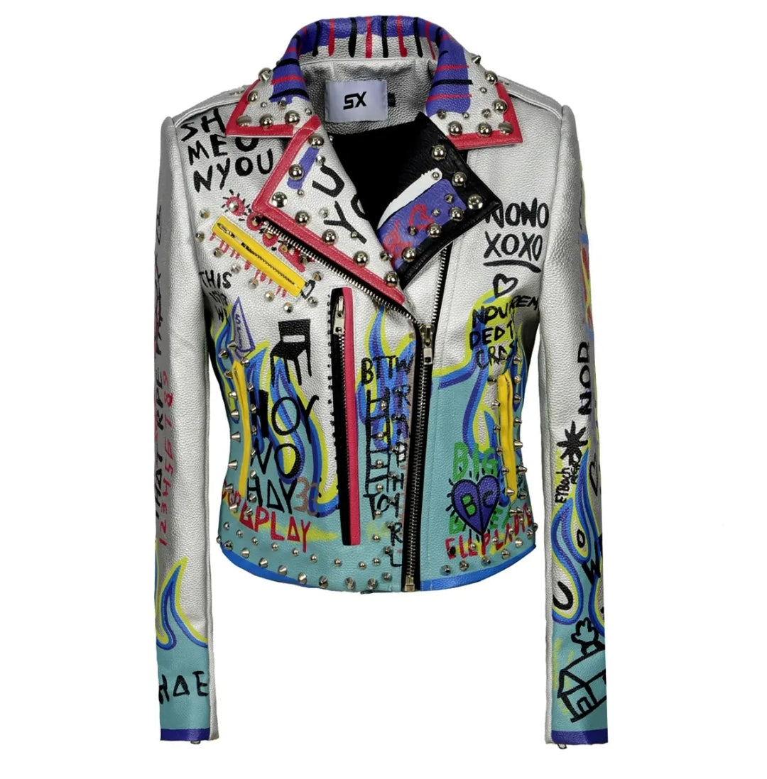 Cazadora corta gris águila