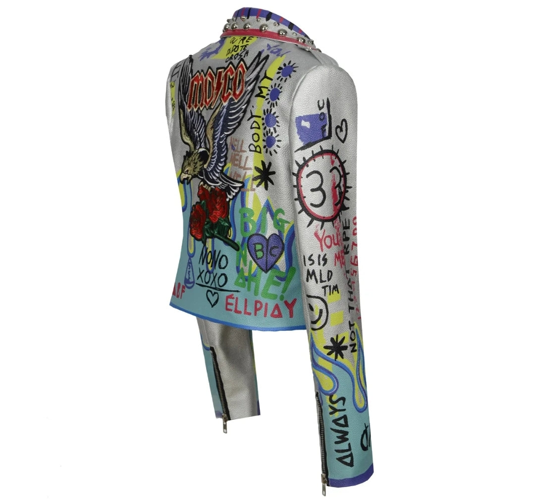 Cazadora corta gris águila